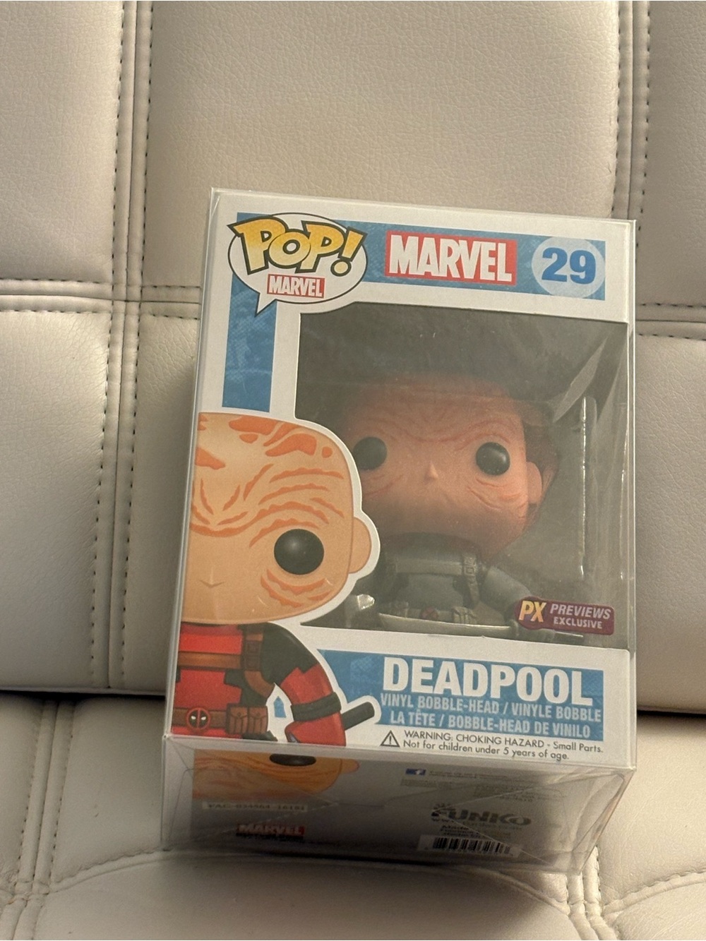 Deadpool Mask Off Grey Suite Funko Pop 29
